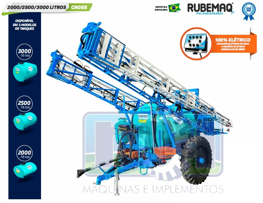 Pulverizador RUBEMAQ - 2000 2500 3000 Litros Horizontal Cross