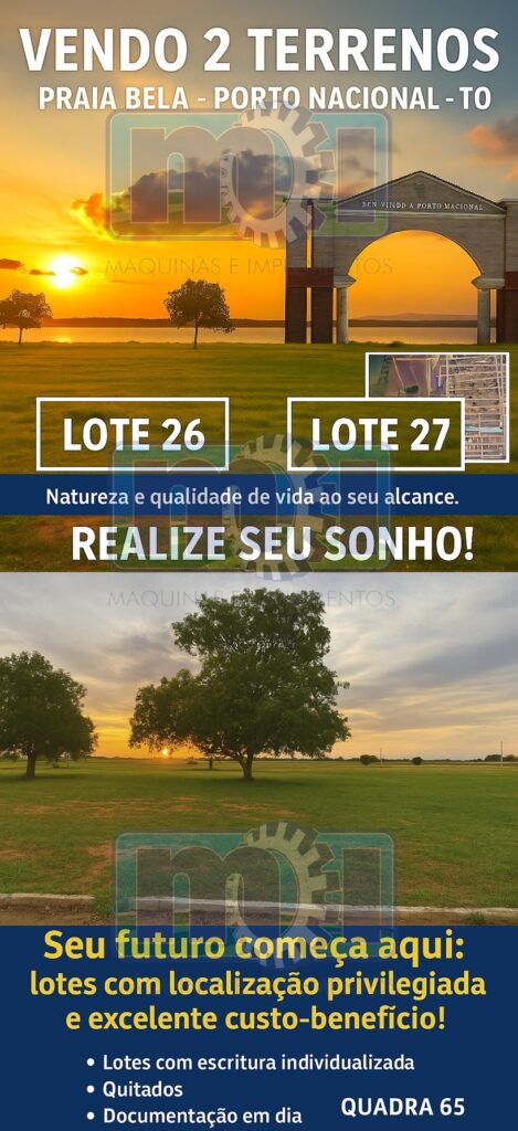 Lotes 26 e 27 – Quadra 65, Praia Bela – Porto Nacional - TO