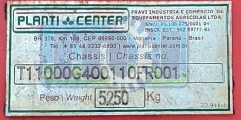Plantadeira Articulada 11X50 Terraçus 11000 G4
